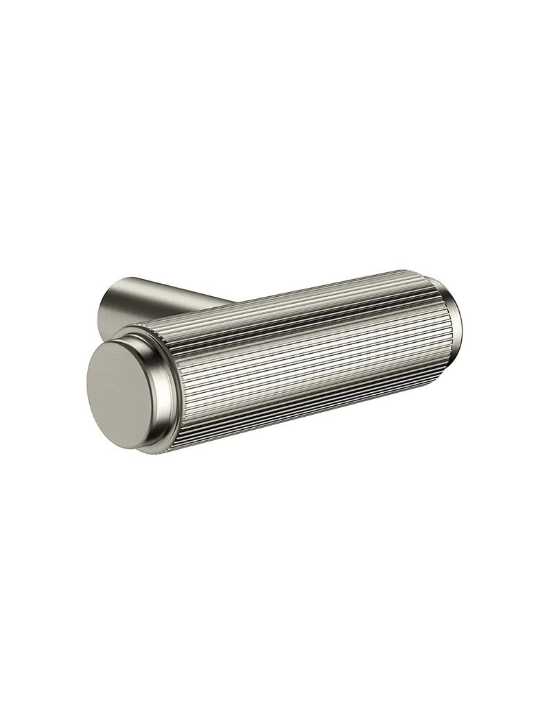 Meir Öppen T-Pull Cabinet Handle (Linear Knurled) in Brushed Nickel
