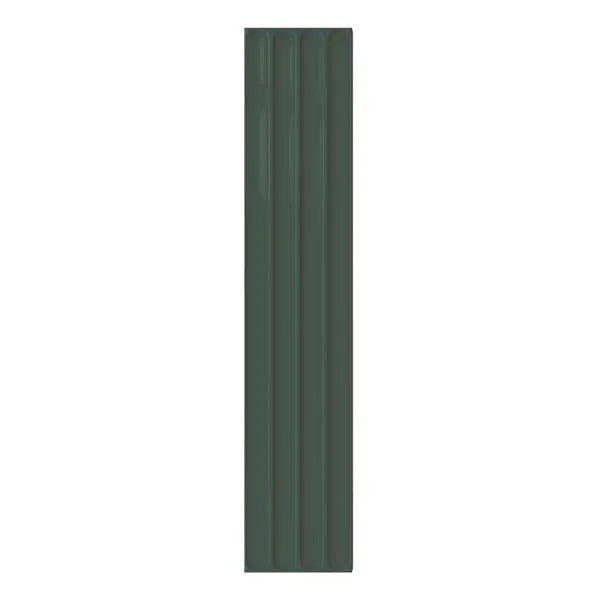 Elite Design Studio - 107x542mm DNA Tiles - Plinto In (Concave) Green Gloss