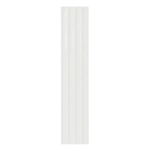 Elite Design Studio - 107x542mm DNA Tiles - Plinto In (Concave) White Gloss