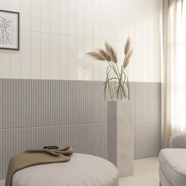 Elite Design Studio - 107x542mm DNA Tiles - Plinto Flat White Gloss