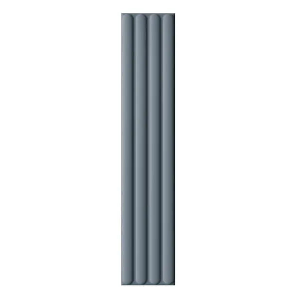 Elite Design Studio - 107x542mm DNA Tiles - Plinto Out (Flute) Blue Matt