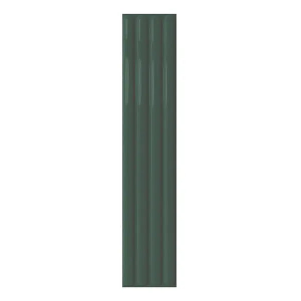 Elite Design Studio - 107x542mm DNA Tiles - Plinto Out (Flute) Green Gloss