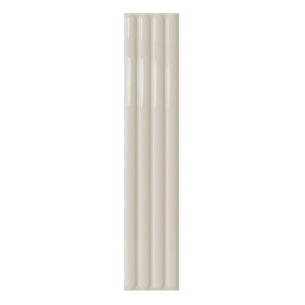 107x542mm DNA Tiles - Plinto Out (Flute) Greige Gloss