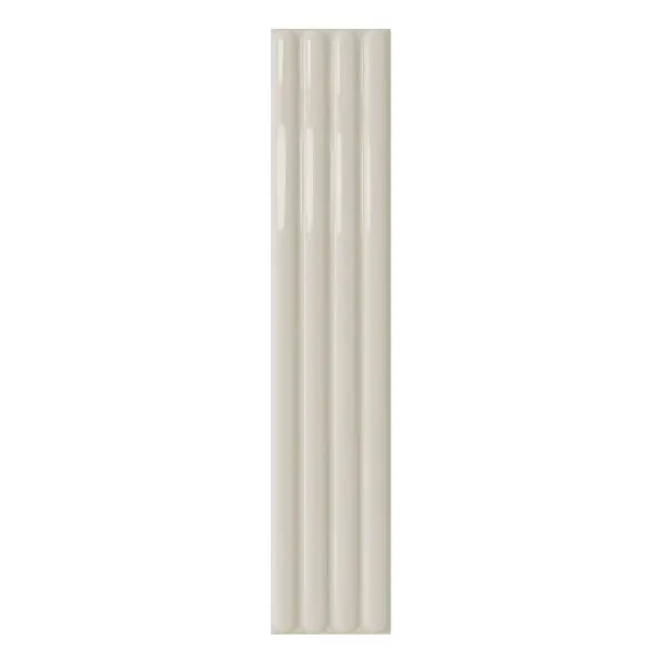 Elite Design Studio - 107x542mm DNA Tiles - Plinto Out (Flute) Greige Gloss