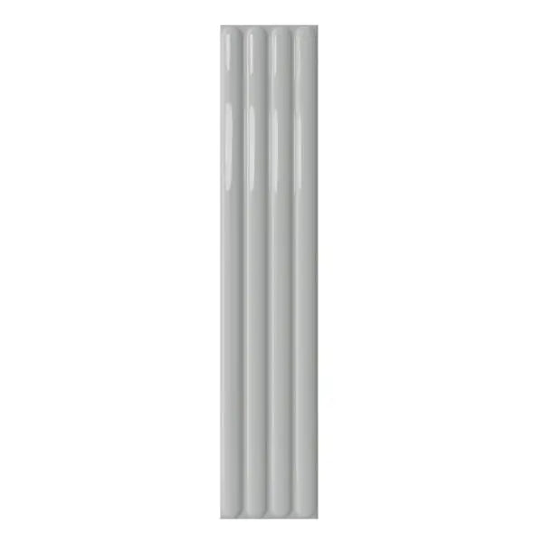 Elite Design Studio - 107x542mm DNA Tiles - Plinto Out (Flute) Grey Gloss
