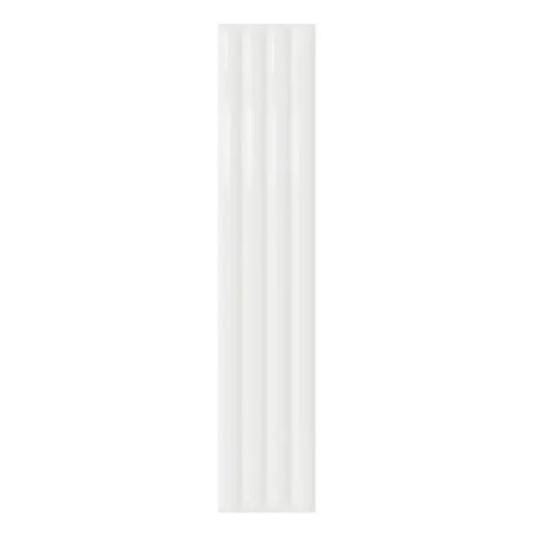 Elite Design Studio - 107x542mm DNA Tiles - Plinto Out (Flute) White Gloss