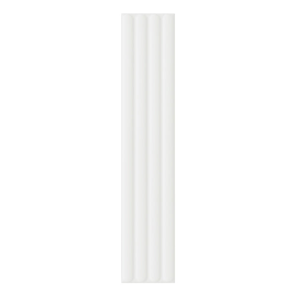 107x542mm DNA Tiles - Plinto Out (Flute) White Matt