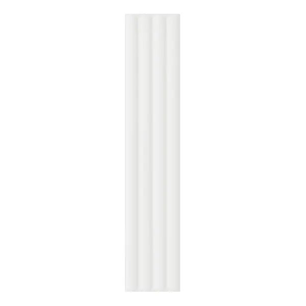 Elite Design Studio - 107x542mm DNA Tiles - Plinto Out (Flute) White Matt