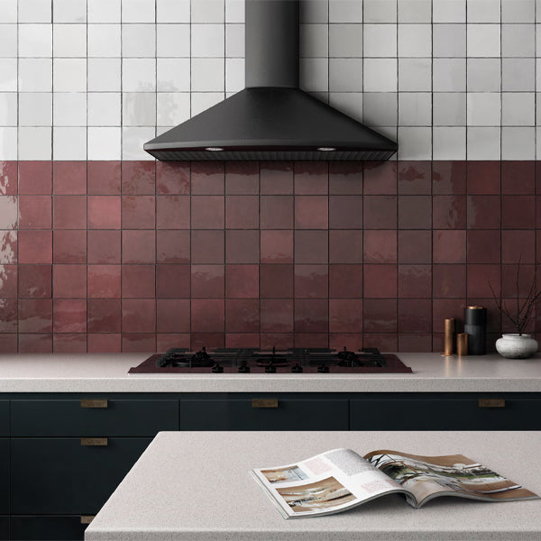 132x132mm Equipe Ceramicas - Artisan Burgundy