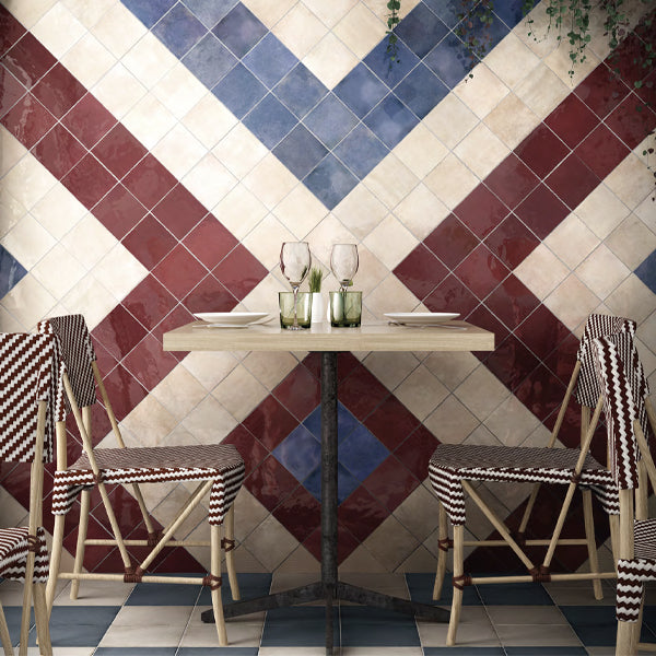 132x132mm Equipe Ceramicas - Artisan Burgundy