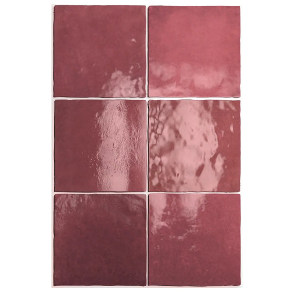 132x132mm Equipe Ceramicas - Artisan Burgundy