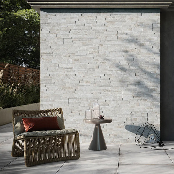 150x600mm Rondine - Quarzite 3D Bianco
