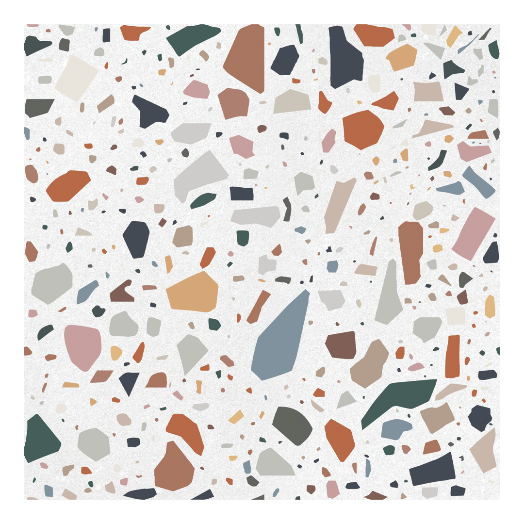 186x186mm Quintessenza Ceramiche - Confetti Bianco Multicolor