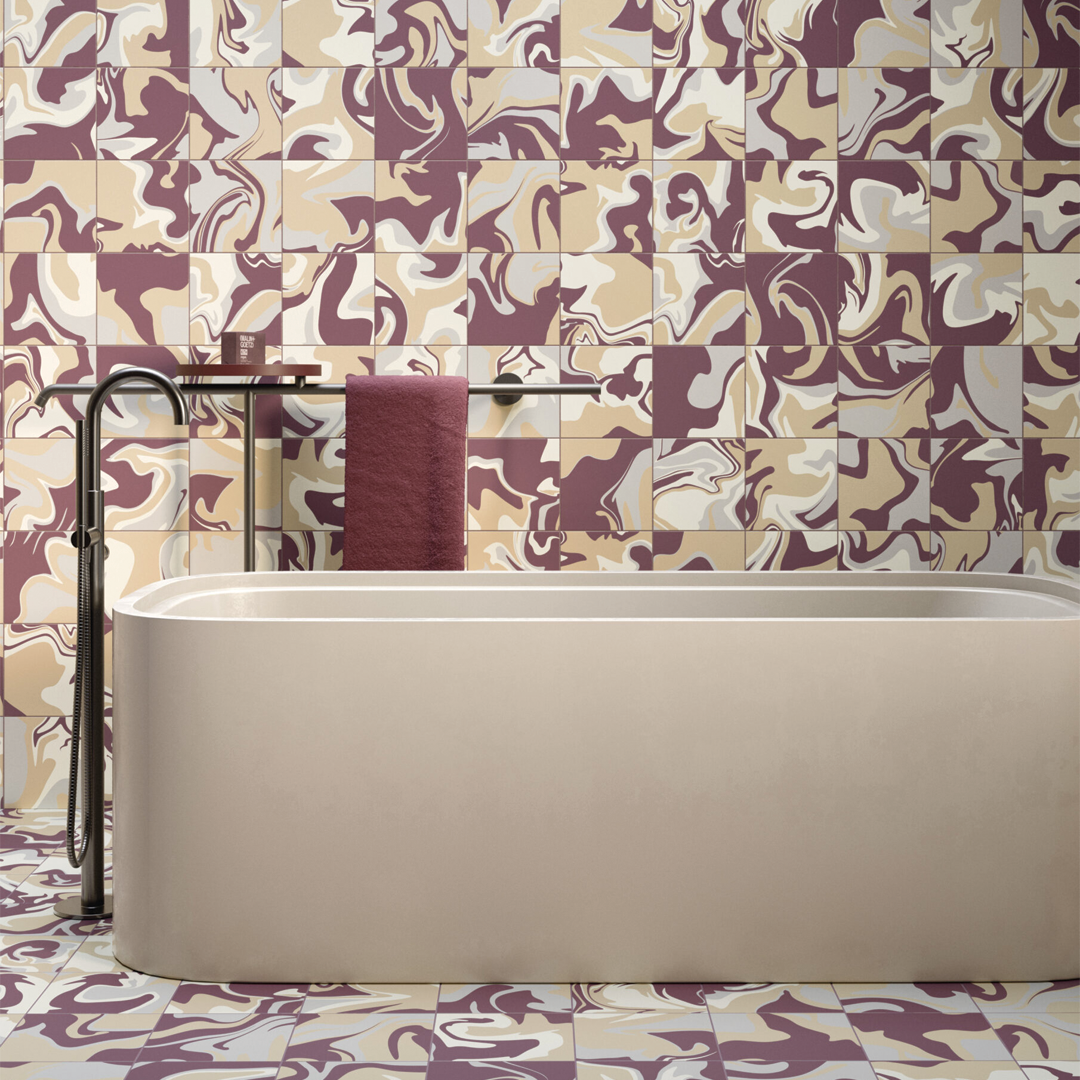 186x186mm Quintessenza Ceramiche - Fluid Berries Licious