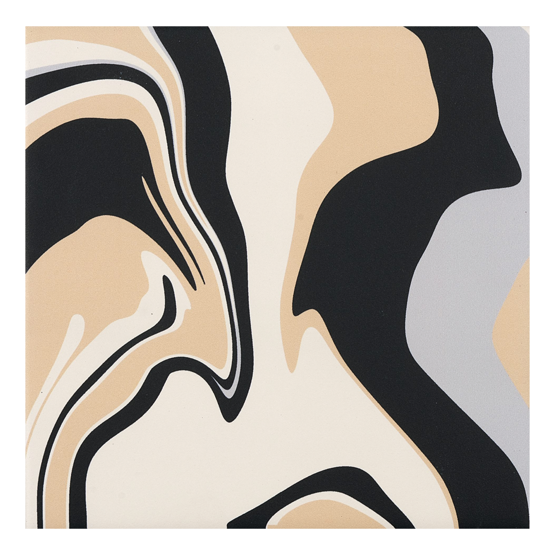 186x186mm Quintessenza Ceramiche - Fluid Black Coffee
