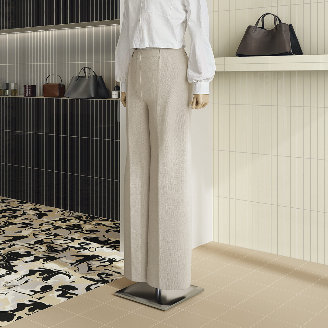 186x186mm Quintessenza Ceramiche - Fluid Black Coffee