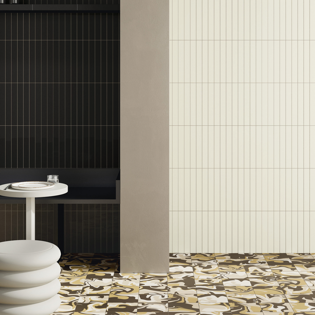 186x186mm Quintessenza Ceramiche - Fluid Choco Moka