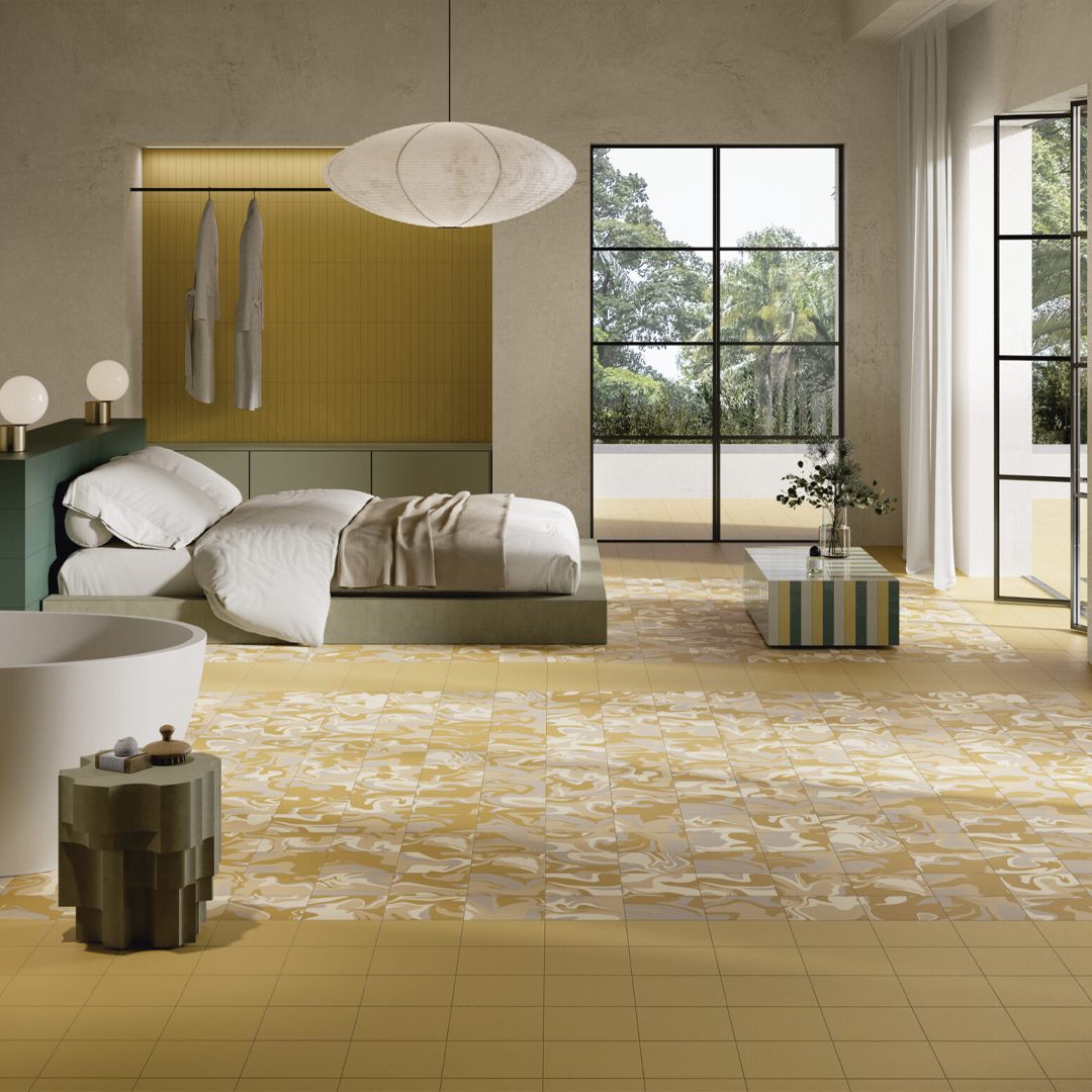 186x186mm Quintessenza Ceramiche - Fluid Honey Syrup