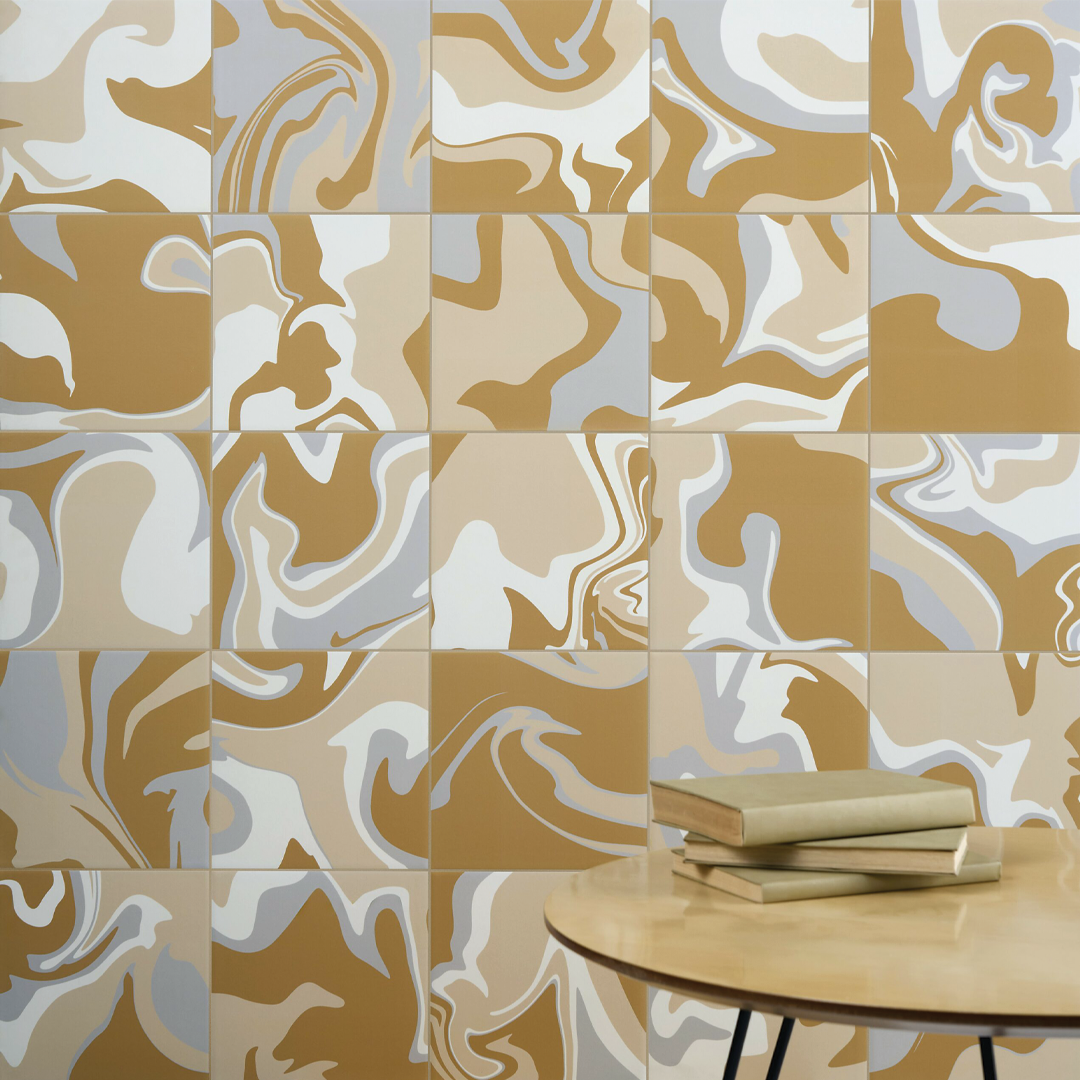 186x186mm Quintessenza Ceramiche - Fluid Honey Syrup