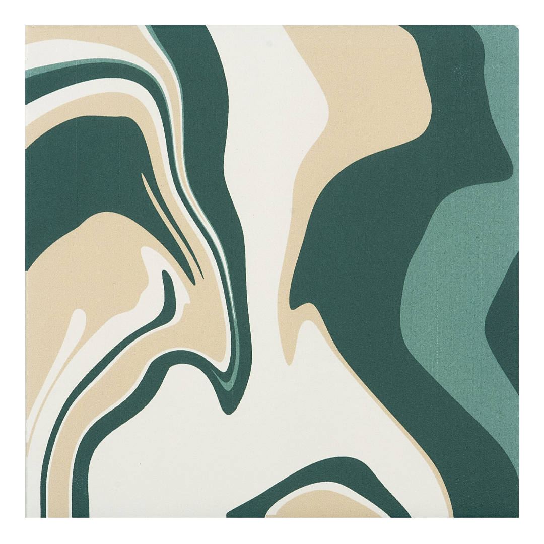 186x186mm Quintessenza Ceramiche - Fluid Matcha Tea