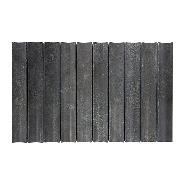 198x318mm EDS - Apollo Charcoal Limestone Honed Concave Tumbled Edge