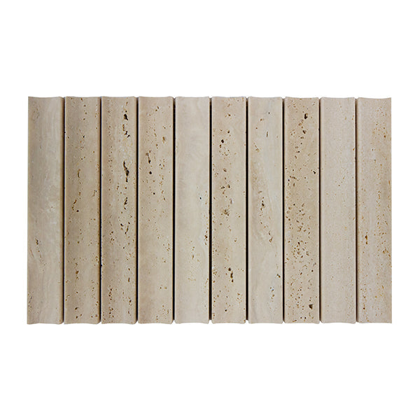 198x318mm EDS - Apollo Navona Travertine Honed Unfilled Concave Tumbled Edge