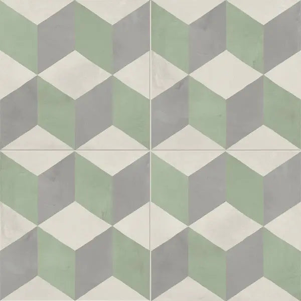 Elite Design Studio - 200x200mm Marca Corona - Terra Art Cubo Sabbia & Menta (SM)