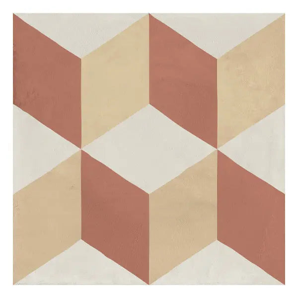 Elite Design Studio - 200x200mm Marca Corona - Terra Art Cubo Tramonto & Crema (TC)