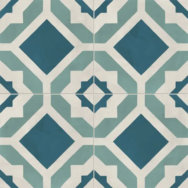 Elite Design Studio - 200x200mm Marca Corona - Terra Art Geometrico Oceano & Cielo (OC)