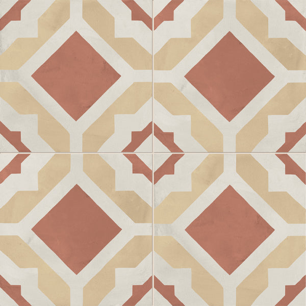 200x200mm Marca Corona - Terra Art Geometrico Tramonto & Crema (TC)