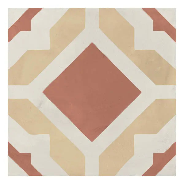 Elite Design Studio - 200x200mm Marca Corona - Terra Art Geometrico Tramonto & Crema (TC)