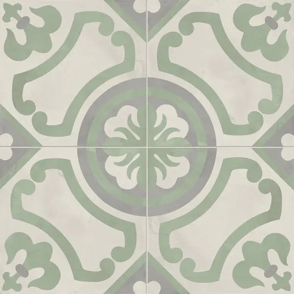 Elite Design Studio - 200x200mm Marca Corona - Terra Art Giglio Sabbia & Menta (SM)