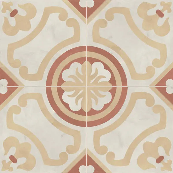 Elite Design Studio - 200x200mm Marca Corona - Terra Art Giglio Tramonto & Crema (TC)