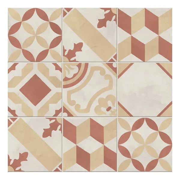 Elite Design Studio - 200x200mm Marca Corona - Terra Art Mix Tramonto & Crema (TC)