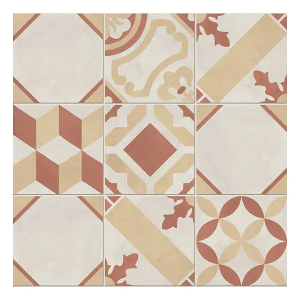 Elite Design Studio - 200x200mm Marca Corona - Terra Art Mix Tramonto & Crema (TC)
