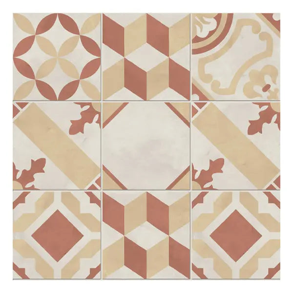 Elite Design Studio - 200x200mm Marca Corona - Terra Art Mix Tramonto & Crema (TC)