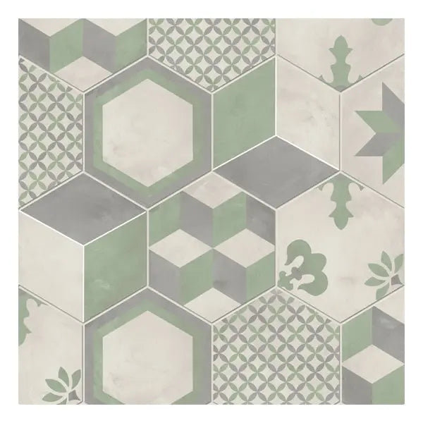 Elite Design Studio - 200x200mm Marca Corona - Terra Art Mix Sabbia & Menta (SM)