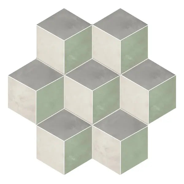 Elite Design Studio - 210x250mm Marca Corona - Terra Art Rombo Hex (ESA) Sabbia & Menta (SM)
