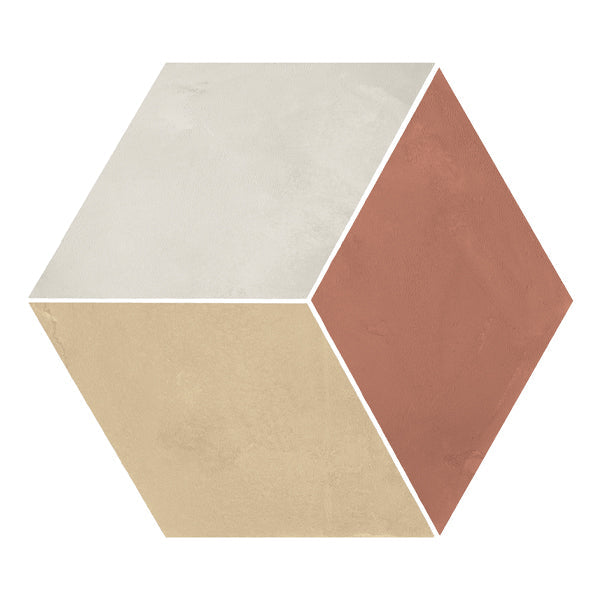 210x250mm Marca Corona - Terra Art Rombo Hex (ESA) Tramonto & Crema (TC)