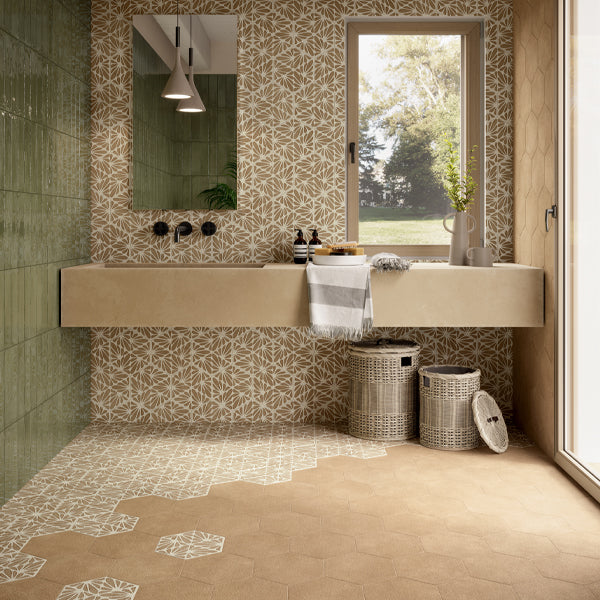 216x250mm Marca Corona - Terracreta Chamotte Hex (ESA)