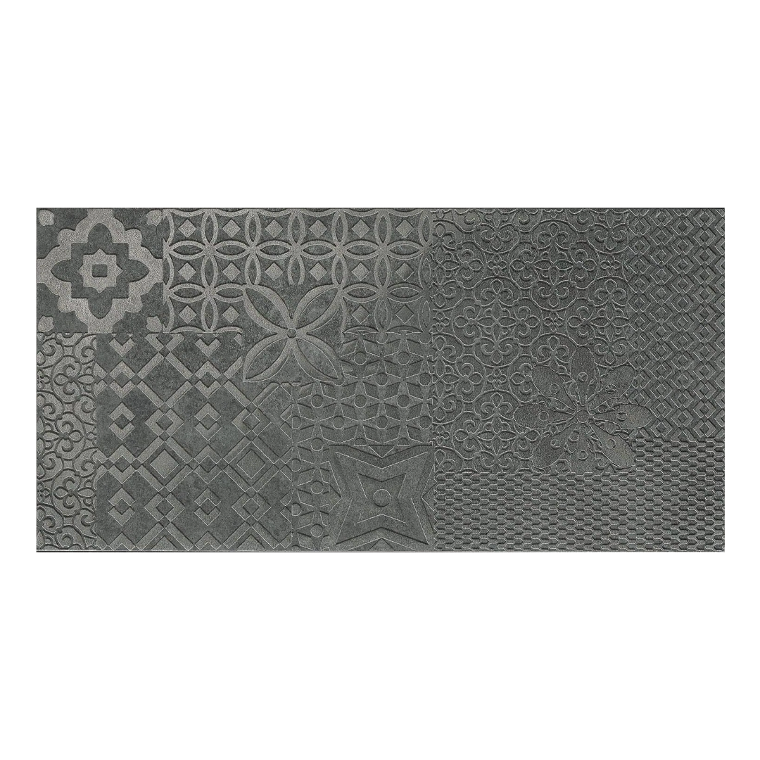 298x598mm Ceramiche Piemme - Castlestone Incisco Black