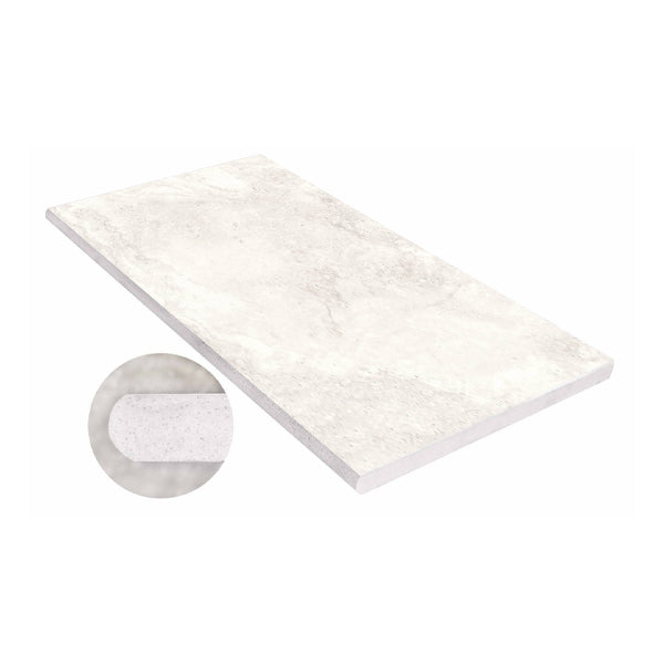 298x600x20mm Everstone - Romestone Bianco 20mm Bullnose Coping