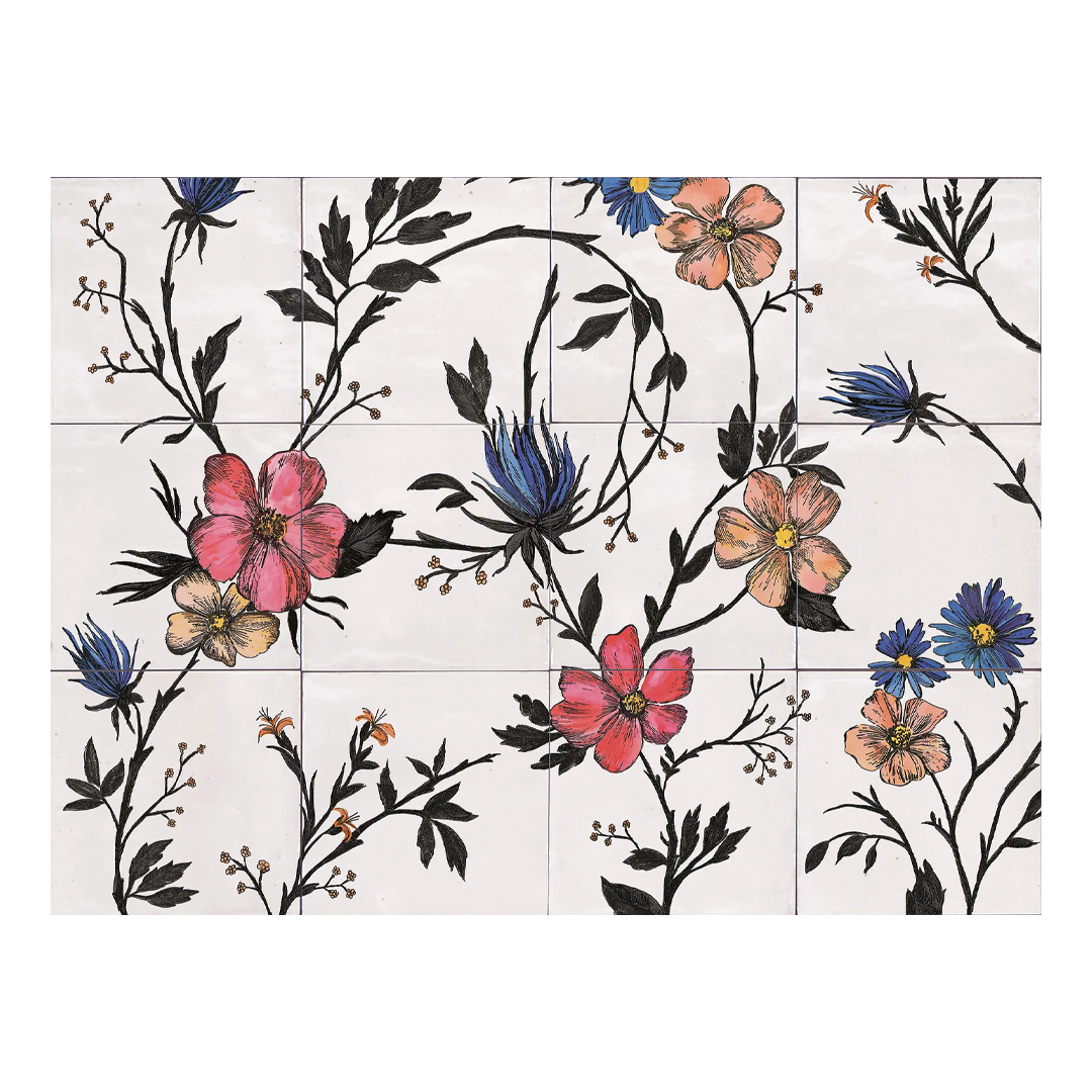 150x150mm Marazzi - Rice Decoro Garden B Bianco Lux