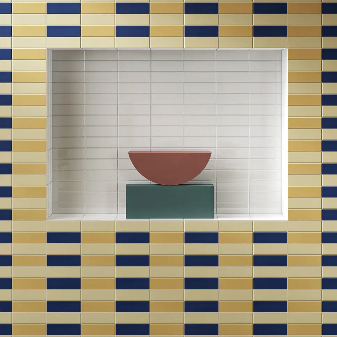 50x150mm Quintessenza Ceramiche - FargBlock Mustard Matt