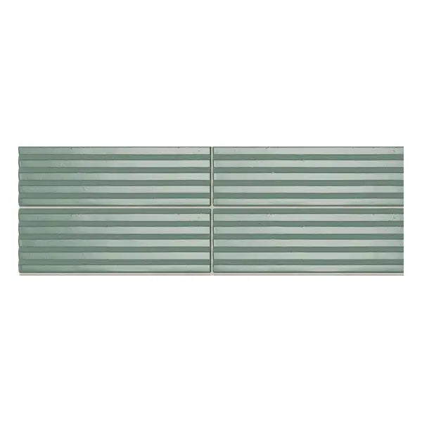 Elite Design Studio - 50x150mm Self Style - Mini Subway Green (Stripes) Gloss