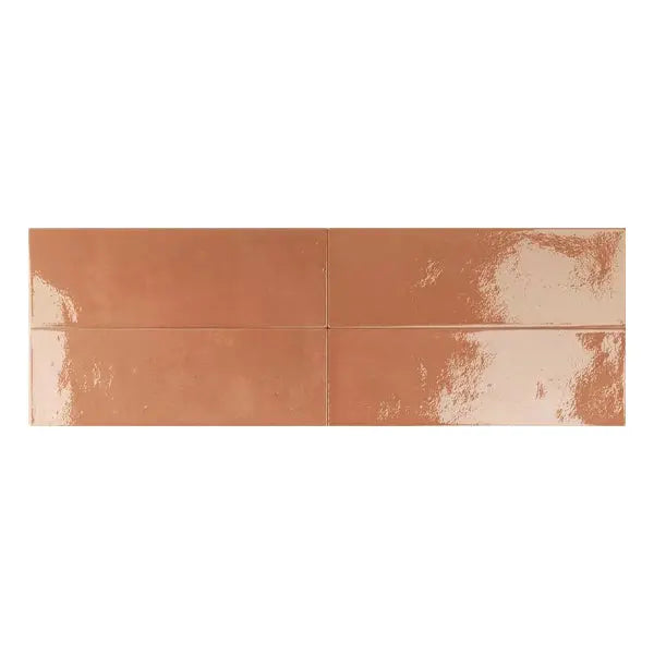 Elite Design Studio - 50x150mm Self Style - Mini Subway Terracotta Gloss