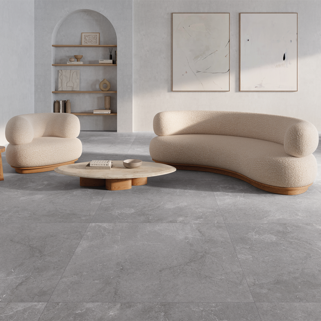 600x600mm Azuvi Ceramics - Efeso Stone Grey
