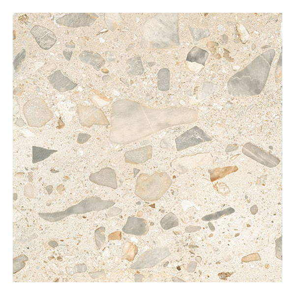 604x604mm Ceramica Fioranese - I Ciottoli Sassi Avorio Levigato