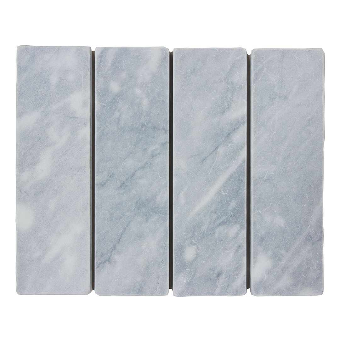 Elite Design Studio - 60x200mm EDS - Apollo Ice Marble Sandblasted Bricks Tumbled Edge