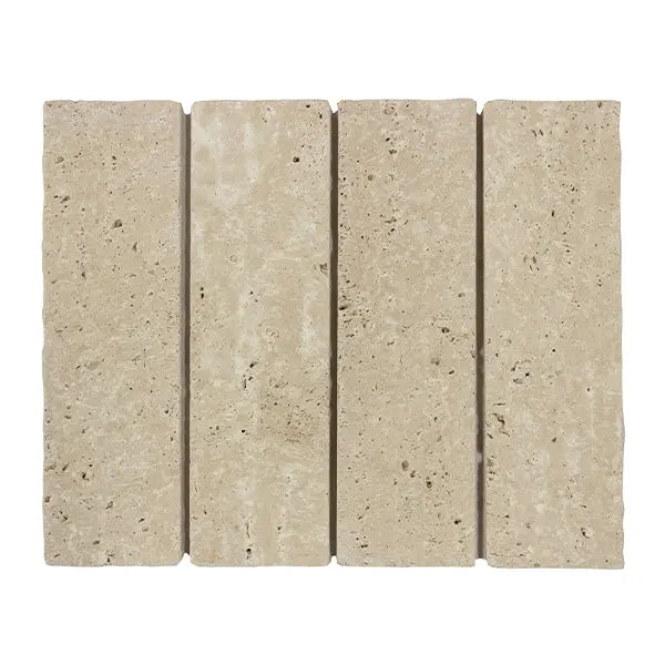Elite Design Studio - 60x200mm EDS - Apollo Navona Travertine Honed Unfilled Bricks Tumbled Edge